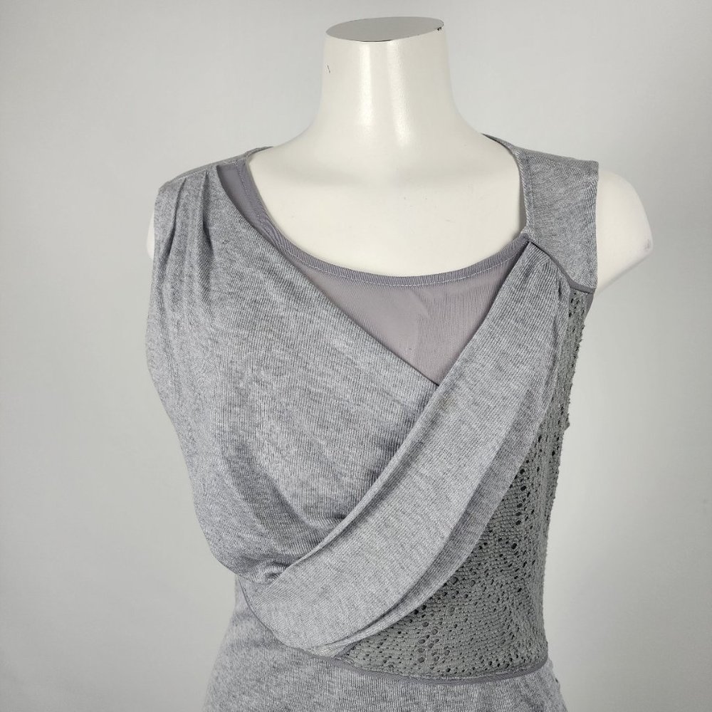 ANGELS Never Die Grey Knit Flower Ruffle Skirt Dress Size S/M - Picture 2 of 9